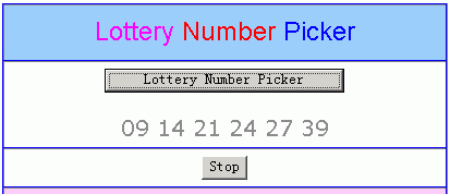 Lottery Number Picker Screenshot